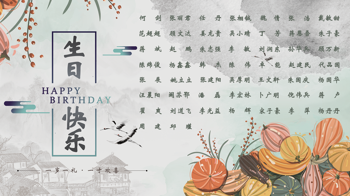 【生日祝?！抗ё?0月生日的員工生日快樂！